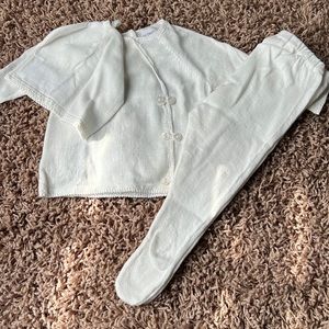 NWT Boutique Angel Dear Take Home Home, Newborn, Ivory Outfit with Hat